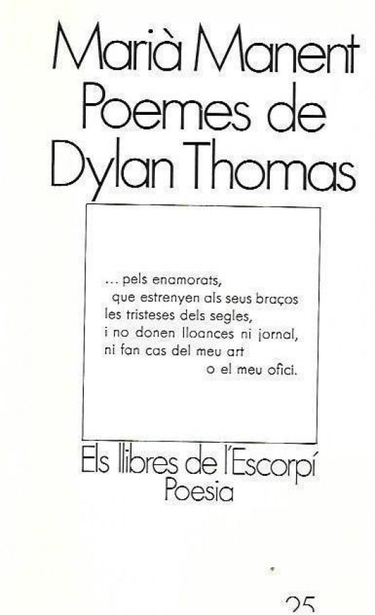 POEMES DE DYLAN THOMAS