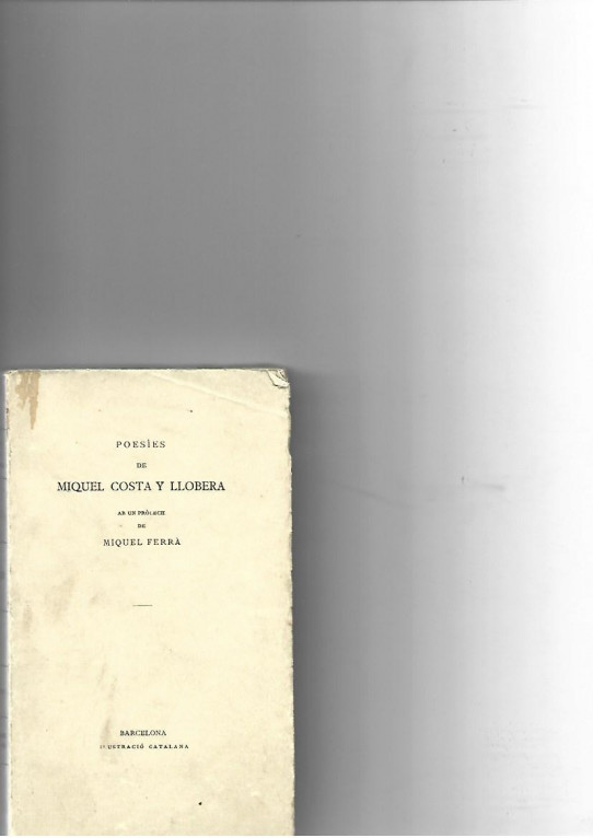 POESIES DE MIQUEL COSTA Y LLOBERA