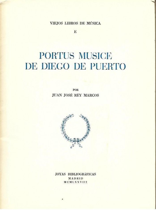 PORTUS MUSICE DE DIEGO DE PUERTO  Facsimil