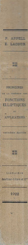 Principes de la Théorie des Fonctions Elliptiques et applications.