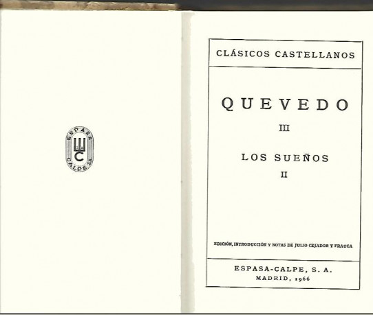 QUEVEDO I, II Y III (3 TOMOS)