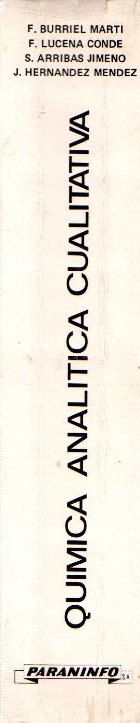 QUÍMICA ANALÍTICA CUALITATIVA