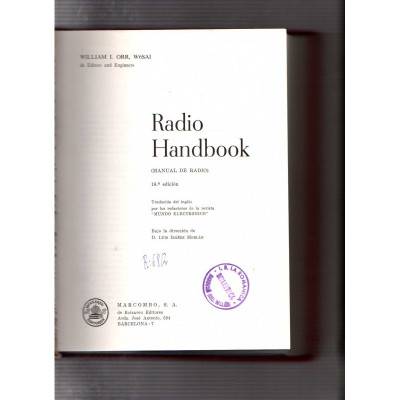 Radio handbook ~ Manual de radio / William I. Orr