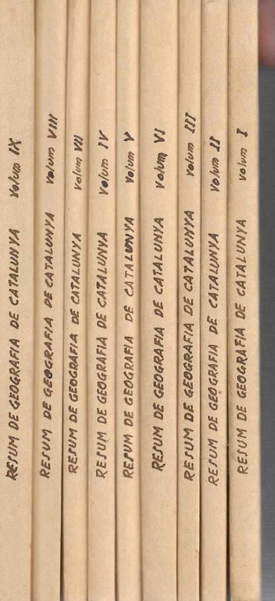Resum de Geografia de Catalunya. 9 volums.