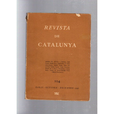 REVISTA DE CATALUNYA (nº 104)  / varios autores