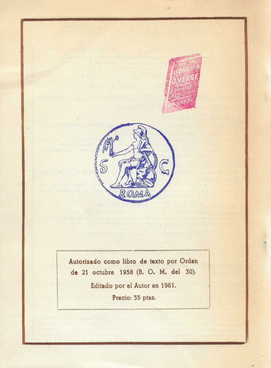 Roma y sus clásicos. Roma antigua. Ejercicios-Textos latinos.