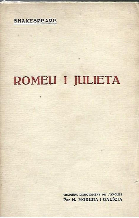 ROMEU I JULIETA (EN CATALÀ). TRAGÈDIA EN CINC ACTES