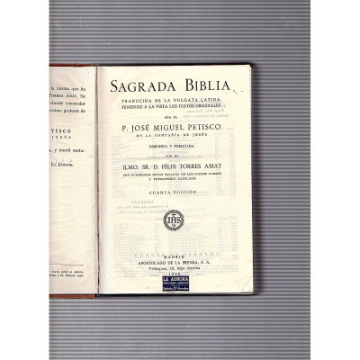 SAGRADA BIBLIA / P. José Miguel Petisco