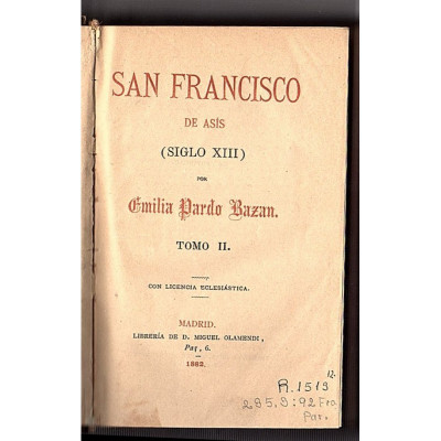 San Francisco de Asís (Siglo XIII) / Emilia Pardo Bazán.