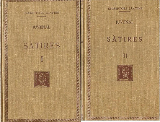 SATIRES 2 Volums  (Juvenal)
