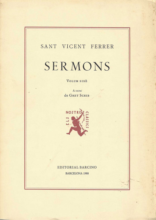 SERMONS DE SANT VICENT FERRER  Volum Sisè