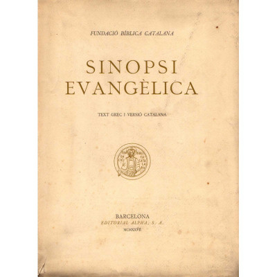 Sinopsi evangèlica / M.-J. Lagrange - Ll. Carreras - J.M. Llovera