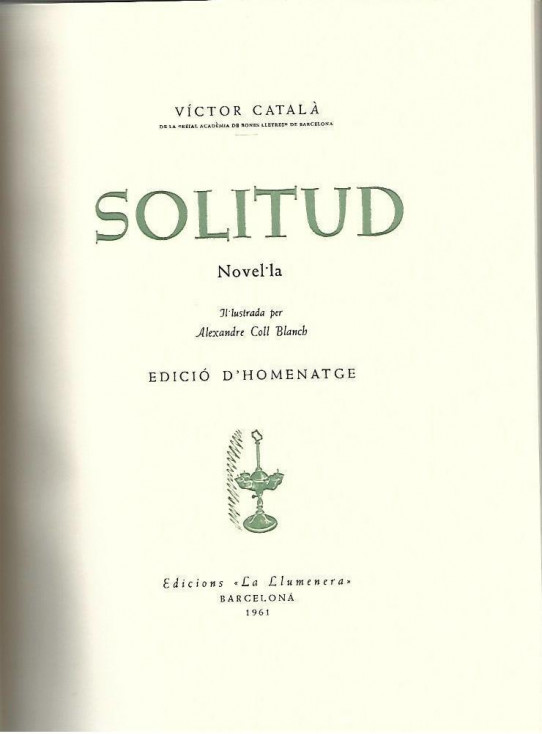 SOLITUD  (EDICIÓ D'HOMENATGE)