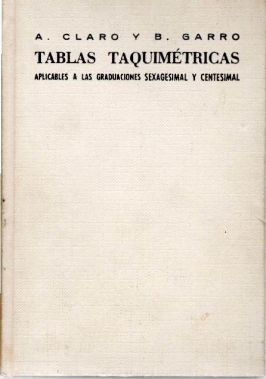 TABLAS TAQUIMÉTRICAS