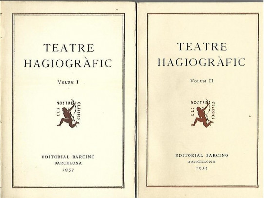 TEATRE HAGIOGRAFIC 3 Volums
