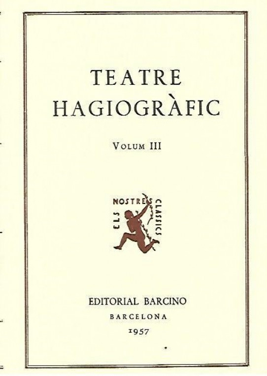 TEATRE HAGIOGRAFIC 3 Volums