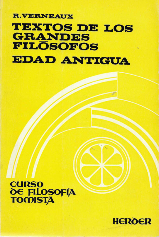 Textos de los grandes filósofos. Edad Antigua n. 12. Edad Moderna n. 14