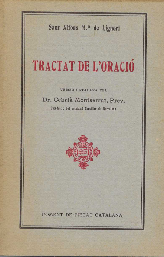 Tractat de l'Oració. Versió catalana.