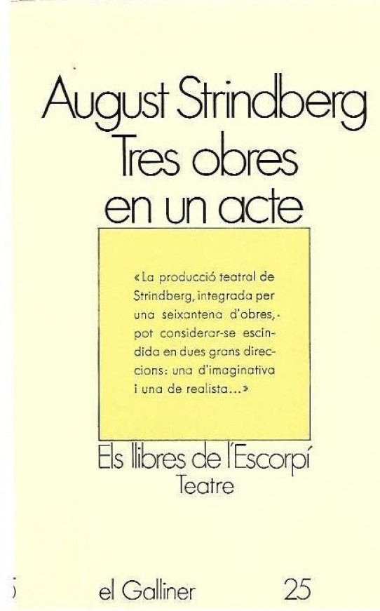 TRES OBRES EN UN ACTE