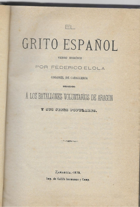 Varias publicaciones de finales del s.XIX : ALMANAQUE CÓMICO PARA 1874. EL GRITO ESPAÑOL. COMEDIA DE FIGURON. FLOR DE UN DIA