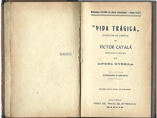 VIDA TRAGICA TRADUCCIÓN DE CUENTOS  (Victor Catalá)