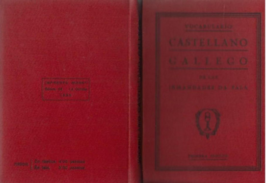 VOCABULARIO CASTELLANO GALLEGI de las Irmandades da Fala