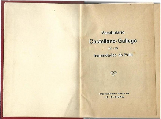 VOCABULARIO CASTELLANO GALLEGI de las Irmandades da Fala