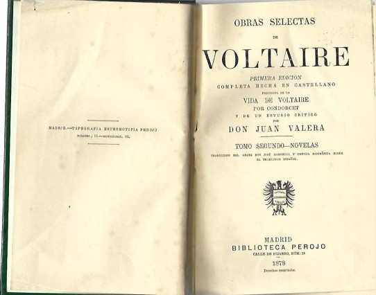 OBRAS SELECTAS 2 Volumenes (VOLTAIRE)