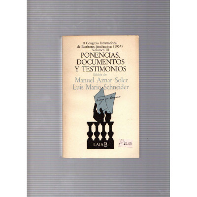 Volumen III · Ponencias, documentos y testimonios / Manuel AznarSoler