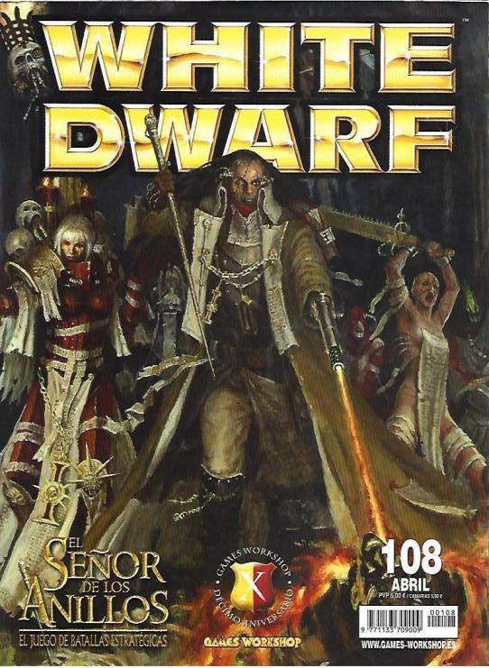 WHITE DWARF Nº 108 -El Señor de los Anilos- El juego de batallas estrategicas-