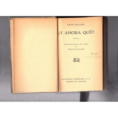 ¿Y ahora qué' / Hans Fallada